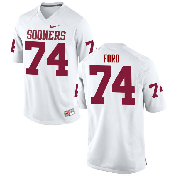 Men Oklahoma Sooners #74 Cody Ford College Football Jerseys Game-White